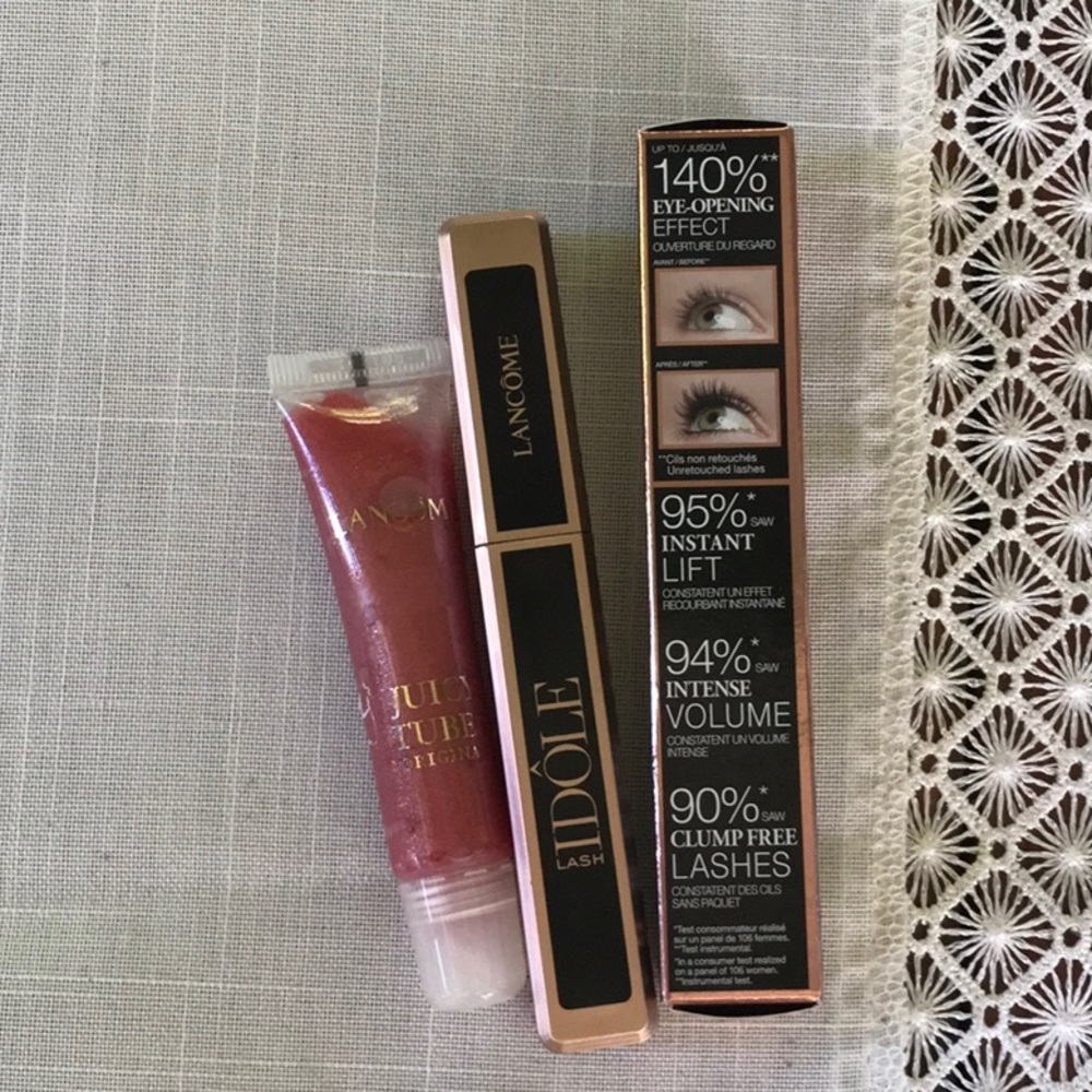 Lancôme lash idols lifting Volumizing mascara juicy tubes lipgloss